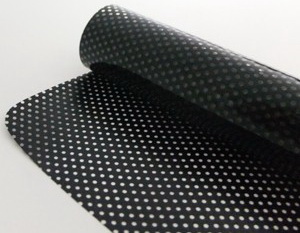 black/black perforated static cling film